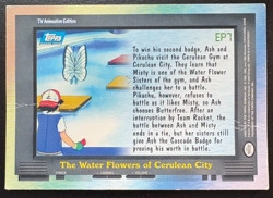 Topps Pokemon TV Edition EP7 the Water Flowers of Cerulean City Blue Logo HP - Image 2