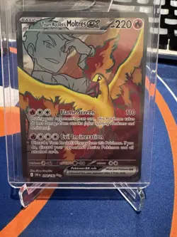Pokemon TCG Team Rocket’s Moltres EX 208/183 Full Art Ultra Rare Destined Rivals - Image 1
