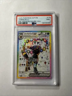 2025 POKEMON SVP PROMO PREMIUM FIGURE COLLECTION #176 UMBREON EX PSA 9 - Image 1