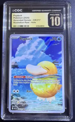CGC 10 PRISTINE Pokemon ASC Psyduck 226/217 ME: Ascended Heroes IR - Image 1