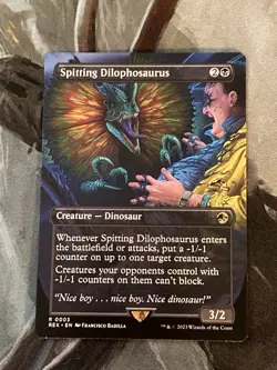 Spitting Dilophosaurus (Borderless) Universes Beyond: Jurassic Pikachu World... - Image 1