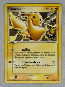 Pikachu 012 10th Anniversary Black Star Promo Pokemon Card | NM-LP | English - Image 1