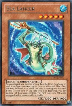 Sea Lancer GENF-EN081 Silver Rare Yu-Gi-Oh Card (U) New - Image 1