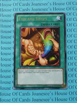 Fish and Swaps GENF-EN087 Silver Rare Yu-Gi-Oh Card 1st Edition New - Image 1