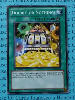 Double or Nothing! GENF-EN046 Yu-Gi-Oh Card 1st Edition New - Image 1