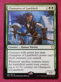 Magic The Gathering COMMANDER ANTHOLOGY 2 CHAMPION OF LAMBHOLT green card MTG - Image 1