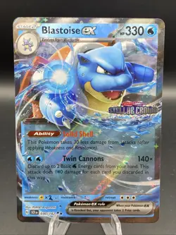Blastoise ex (Stellar Crown Stamp) Promo 030/142 Pokemon Card NM - Image 1