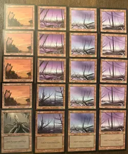 MTG-100 Black Border Basic Land Lot-20 Of Each Type (Urza's, Tempest, Onslaught) - Image 1