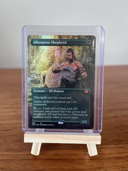 MTG Allosaurus Shepherd Double Masters 2022 365 Borderless Foil Mythic Green EN - Image 1