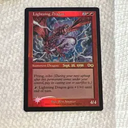 Wizards of the Coast MTG Lightning Dragon Deckmaster English Foil Rare 1998 - Image 1
