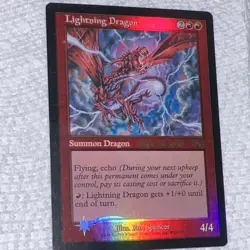 Wizards of the Coast MTG Lightning Dragon Deckmaster English Foil Rare 1998 - Image 2