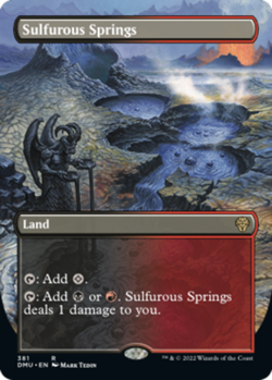 MTG Sulfurous Springs - Foil - Borderless, NM-Mint, English Dominaria United - Image 1