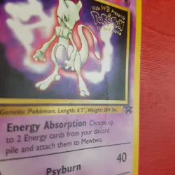 Pokemon Mewtwo #3 WOTC Black Star Promo - Image 2