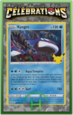 Kyogre Holo - EB7.5:Celebrations - 003/025 - Carte Pokemon Francaise Neuve - Image 1