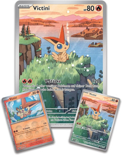 Pokemon Schwarze Blitze & Weiße Flammen Victini Illustration Kollektion DEUTSCH - Image 3