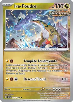 Carte Pokemon Ire-Foudre 111/142 EV07 Couronne Stellaire Rare FR - Image 1