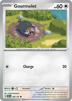 Carte Pokemon Gourmelet 180/197 OBF Flammes Obsidiennes Commune FR - Image 1
