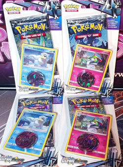 Pokemon Sun and Moon Ultra Prism Booster Checklane Blister Sealed Lot of 4 - Image 1
