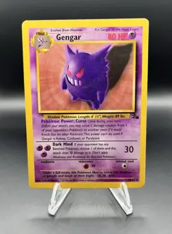 Pokemon TCG Fossil Gengar 20/62 Rare Unlimited 1999 English 80 HP - Image 1