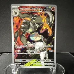 The Pokemon Company Team Rocket's Houndoom SV10 191/182 IR Holo ENG Full Art - Image 1
