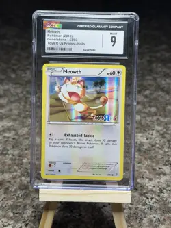 CGC 9 Meowth Generations Toys R Us Promo Holo English 2016 53/83 - Image 1