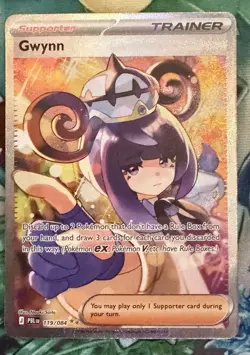 The Pokemon Company Gwynn 119/084 Pitch Black English Trainer Supporter SIR - Image 1