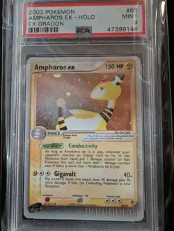 Pokemon PSA 9 2003 Ampharos EX Holo Ultra Rare EX Dragon #89 - Image 1