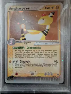 Pokemon PSA 9 2003 Ampharos EX Holo Ultra Rare EX Dragon #89 - Image 2