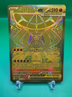 Mega Zygarde ex 124/088 Mega Hyper Rare Perfect Order Pokemon Holo Near Mint - Image 1