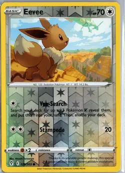 Eevee 125/203 Common Evolving Skies Pokemon Reverse Holo Lightly Played - Image 1