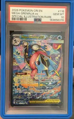 2026 POKEMON CRI EN-CHAOS RISING #116 MEGA GRENINJA EX PSA 10 - Image 3