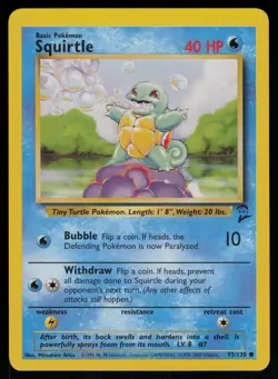 Squirtle 93/130 Common Base Set 2 Pokemon Lightly Played - Image 1