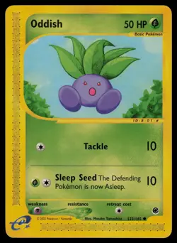 Oddish 122/165 Common Expedition Base Set Pokemon Lightly Played - Image 1