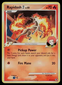 Rapidash E4 47/111 Uncommon Rising Rivals Pokemon Lightly Played - Image 1
