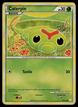 Caterpie 57/123 Common HeartGold & SoulSilver Pokemon Lightly Played - Image 1