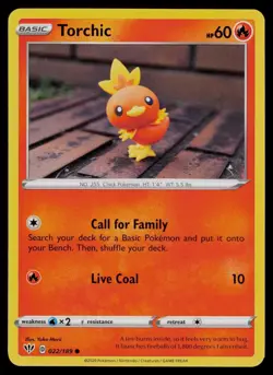 Torchic 022/189 Common Darkness Ablaze Pokemon Lightly Played - Image 1