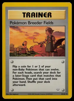 Pokemon Breeder Fields 62/64 Uncommon Neo Revelation Pokemon Unlimited LP - Image 1