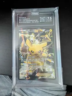 Pikachu EX XY124 | XY Black Star Promo | PSA 7.5 (TAG)| Red & Blue Collection - Image 1