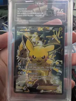 Pikachu EX XY124 | XY Black Star Promo | PSA 7.5 (TAG)| Red & Blue Collection - Image 4