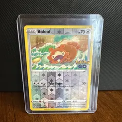 Bidoof (Peelable Ditto) 059/078 Pokemon GO Reverse Holo NM 2 - Image 1