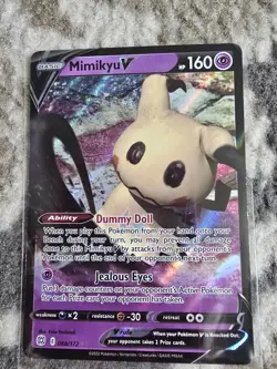 Pokemon Mimikyu V Ultra Rare Holo Basic 160 HP SWSH09 068/172 - Image 1