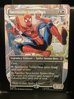 Spectacular Spider-Man BORDERLESS #14 NM/M MTG Spiderman Magic Card - Image 1