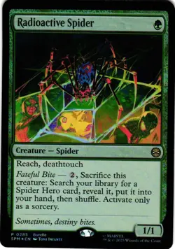 MAGIC MTG MARVEL SPIDER-MAN 0285 RADIOACTIVE SPIDER-MAN FOIL PROMO - Image 1
