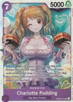 Charlotte Pudding PRB02-010 - SR - One Piece TCG - The Best- Vol. 2 Foil NM/M - Image 1