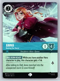 Disney Lorcana Anna - Braving the Storm 218/204 Epic Holo NM - Image 1