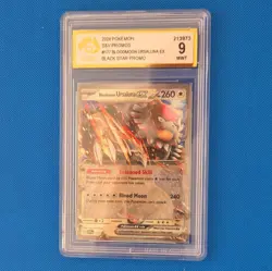 Bloodmoon Ursaluna ex SVP 177 Black Star Promo CGA 9 Mint Graded Pokemon Card - Image 1