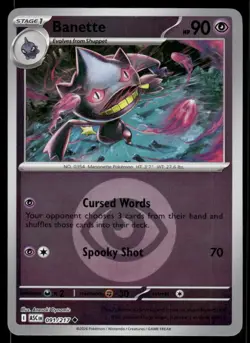 Pokemon Cards Banette (Energy Symbol) 091/217 Reverse Holo Ascended Heroes NM - Image 1