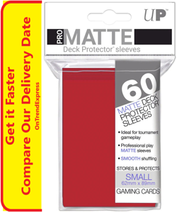 Ultra PRO Matte Deck Protector Sleeves Card Size RED 60ct 62 x 89mm - Image 1
