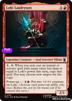 MTG Foil Loki Laufeyson Card #143 Marvel Super Heroes NM Magic - Image 1