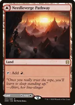 Needleverge Pathway // Pillarverge Pathway [Zendikar Rising] Foil Near Mint - Image 1